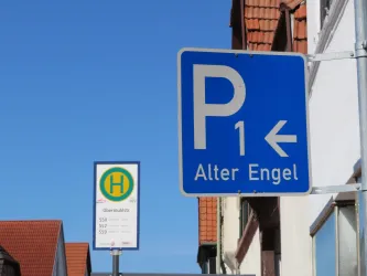 Parkplatzschild P1 Alter Engel