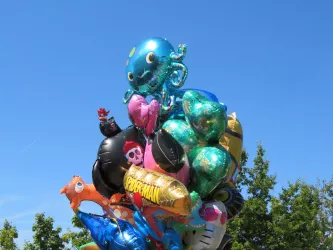 Ein Strauß bunter Ballons (© Petra Steinmetz)