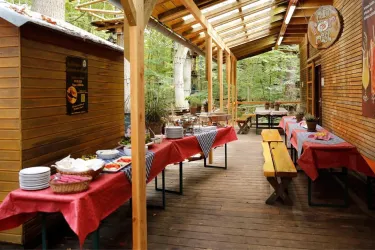 Waldgastronomie im FunForest Abenteuerpark (© Fun Forest AbenteuerPark Kandel)