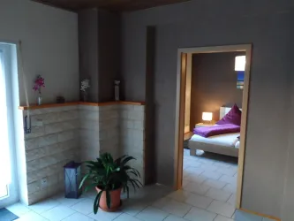 Blick ins Schlafzimmer