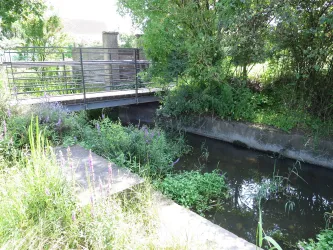 Brühlgraben Brücke mit Wasser