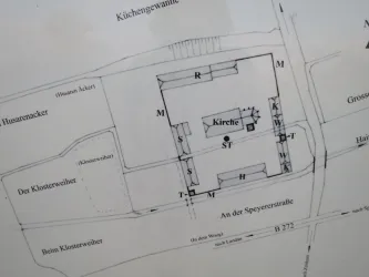 Gotischer Bogen Informationsschild Skizze