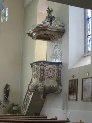 Barocke Kanzel der kath. Kirche, Zeiskam
