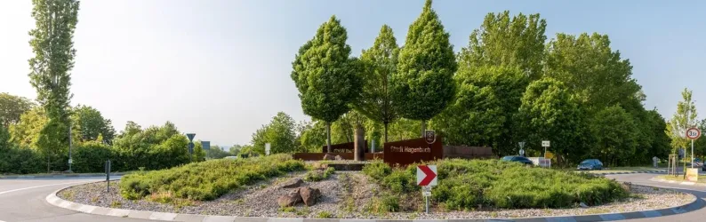 Kreisel am Ortseingang