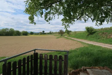 Blick Rastplatz Wassertretbecken Freckenfeld