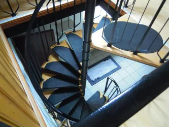 Wendeltreppe ins Schlafzimmer