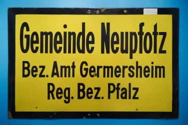 Neupotz - Altes Ortsschild