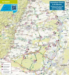 Übersichtskarte der teilnehmenden Museen am Aktionstag Radel ins Museum