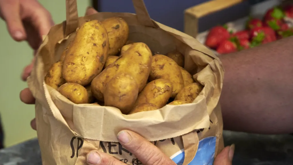 ein Sack erntefrischer Südpfälzer Kartoffeln