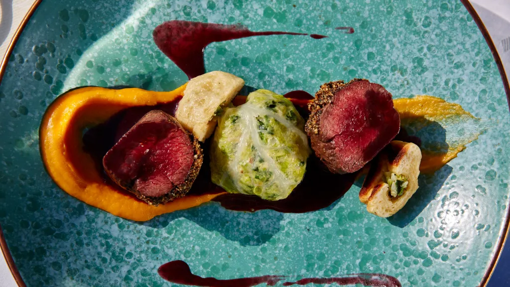 Kraut und Rüben als Beilage zum Lammfilet