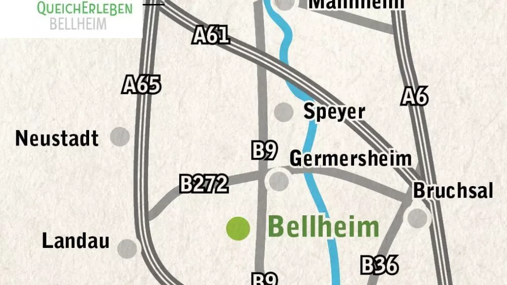 Anfahrtsskizze in die VG Bellheim