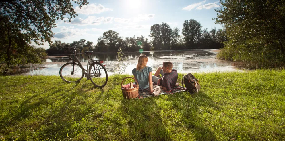 Picknick auf der Radtour