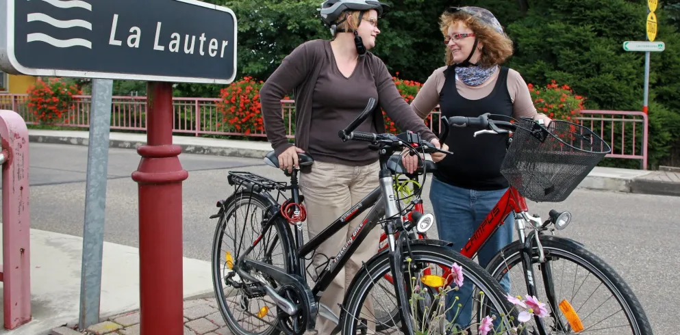 Radfahrer an der Lauter