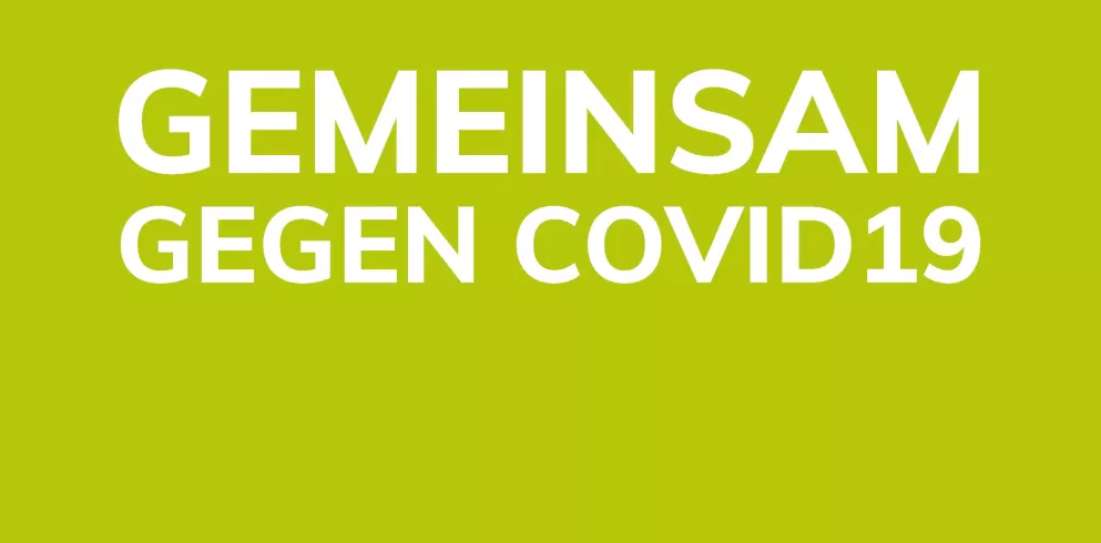 Banner "Gemeinsam gegen Corona" im Landkreis Germersheim