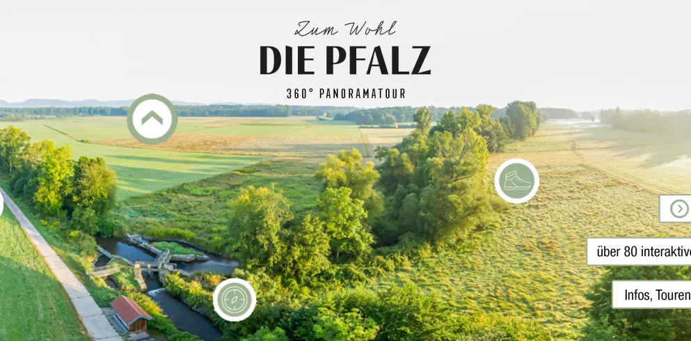 Panoramafoto der Queichwiesen