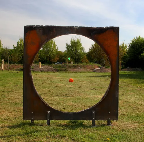 Tor beim Fußballgolfpark auf dem Adamshof