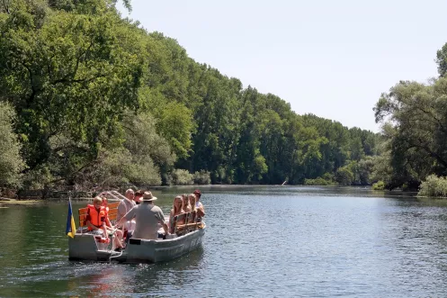 Nachenfahrt im Elektroboot auf dem Altrhein