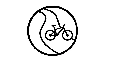 Piktogramm Radfahren auf Wirtschaftswegen