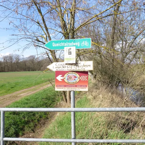 Queichquerung am Teilungswehr Queichquerung am Teilungswehr