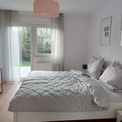 Schlafzimmer Apartement mit Terrasse Schlafzimmer Apartement mit Terrasse