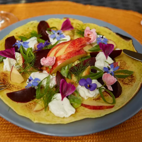 Pfannekuchen mit Apfel