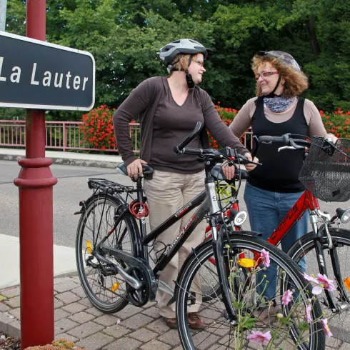 Radfahrer an der Lauter